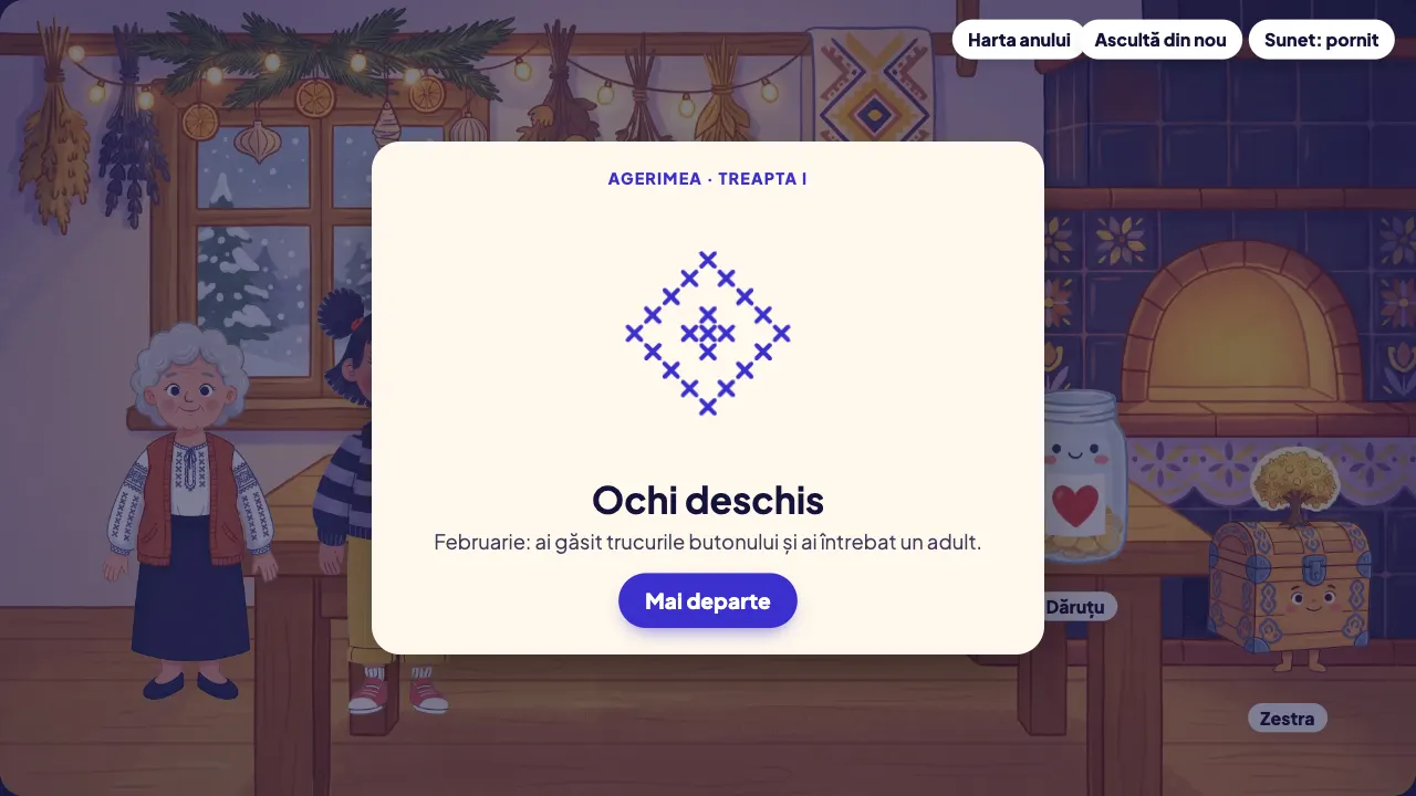 Un semn brodat de Bunica la sfârșitul lunii